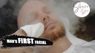 MAN GETS HIS FIRST FACIAL TREATMENT w EXTRACTIONS [upl. by Cami]