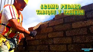 Forma correcta de pegar tabique y tabicon  CONSTRUCCIONES IDEALES [upl. by Somerville]