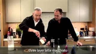 aerolatte  milk frother makes three layer caffè latte macchiato [upl. by Shepperd]