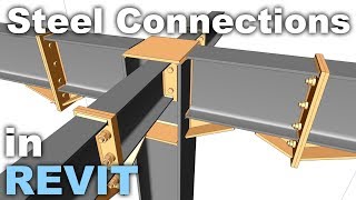 Steel Structures and Connections in Revit Tutorial [upl. by Leunam]