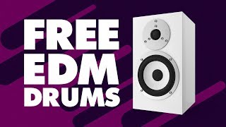 Free EDM Drums 2018  90 Kicks Snares Percussion amp Drum Loops [upl. by Dianna]