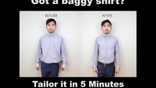 How to Tailor Your Baggy Shirt in 5 Minutes [upl. by Loella312]