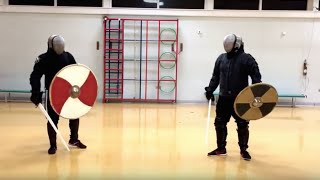 Sword and Shield sparring Nick vs Mike [upl. by Nolrac184]