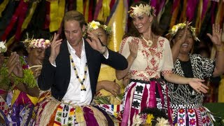 William and Kate dance in Tuvalu [upl. by Regni]