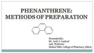 Phenanthrene Methods of preparation [upl. by Lynette]