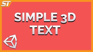 Simple 3D Text in Unity [upl. by Ykcor]