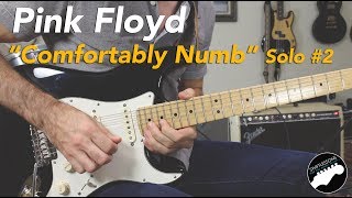 Pink Floyd quotComfortably Numbquot 2nd Solo Guitar Lesson  Part 1 [upl. by Grissel]