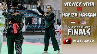 WEWEY VS HAFIZA  PENCAK SILAT OPEN BELGIUM FINALS 2018 [upl. by Introk]