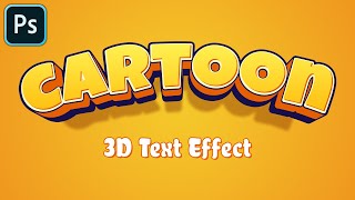 Cartoon 3D Text Effect in Photoshop Tutorial [upl. by Ivel559]