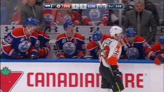 Draisaitl hits Manning [upl. by Burhans795]