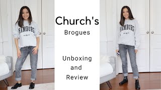 Churchs Brogues Oxford shoes Unboxing Review Try On [upl. by Asatan38]