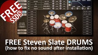 FREE Steven Slate Drums 5 how to fix no sound after installation read description SSD5 [upl. by Pallaten]