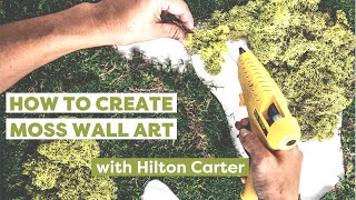 How to Make Moss Wall Art With Hilton Carter  DIY Moss Wall Art [upl. by Oznerol]