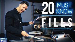 20 MUST KNOW Drum Fills For Beginner Drummers  Drum Beats Online [upl. by Glori]