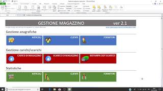 Gestione magazzino excel [upl. by Aihtebat]