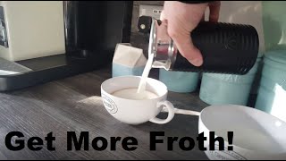 How to Get More Froth from Your Nespresso Coffee Aeroccino  Nespresso tips and help [upl. by Gaylene]