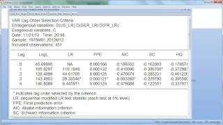 Estimating a VARp in EVIEWS [upl. by Soilissav]