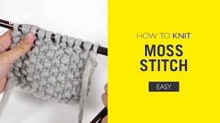 How to Knit Moss Stitch Seed Stitch [upl. by Vikki72]