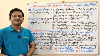 01 Introduction to Pharmacology Part01 Terms amp Definition in Pharmacology English [upl. by Kung358]