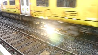 Merseyrail 507 009 making arcs at Birkdale station [upl. by Aenert614]