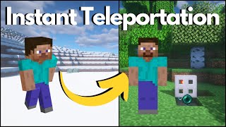 Minecraft Simple Redstone Teleporter Tutorial [upl. by Karleen]