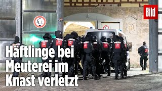 Gefängnismeuterei Polizei stürmt Knast in Thüringen  JVA Untermaßfeld [upl. by Eibbil]